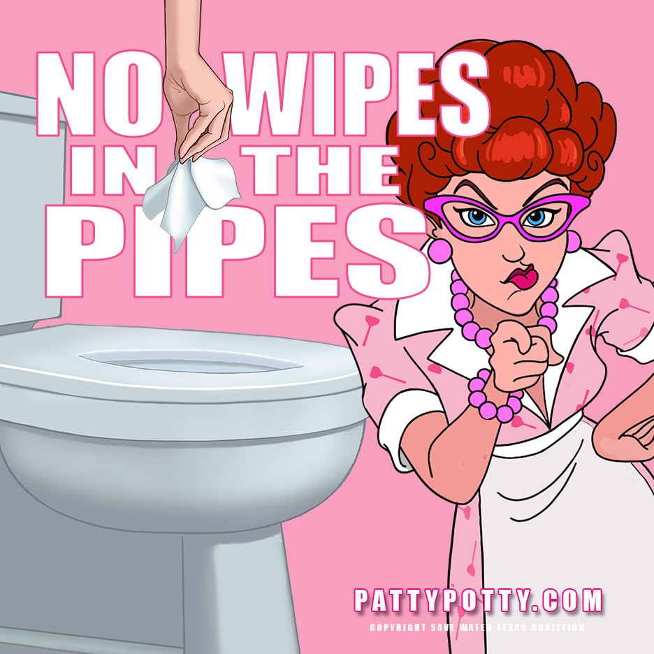NO WIPES IN THE PIPES