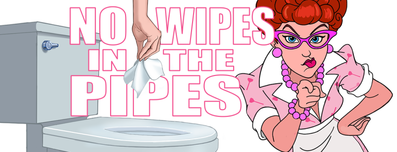Patty Potty - No Wipes in the Pipes - Trash em dont flush em